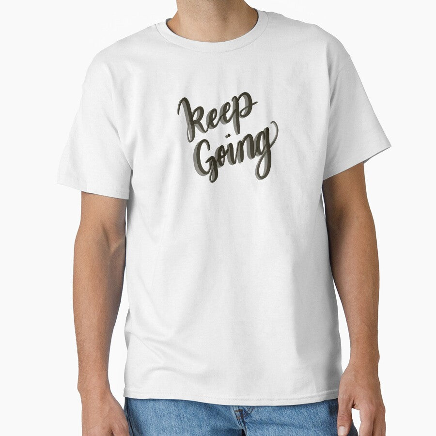 Keep Going Retro Caligraphy Motivational Quote by Sabbycreates