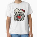 Skeleton Couple Hug – Gothic Love Romantic Design by ColorSplash123