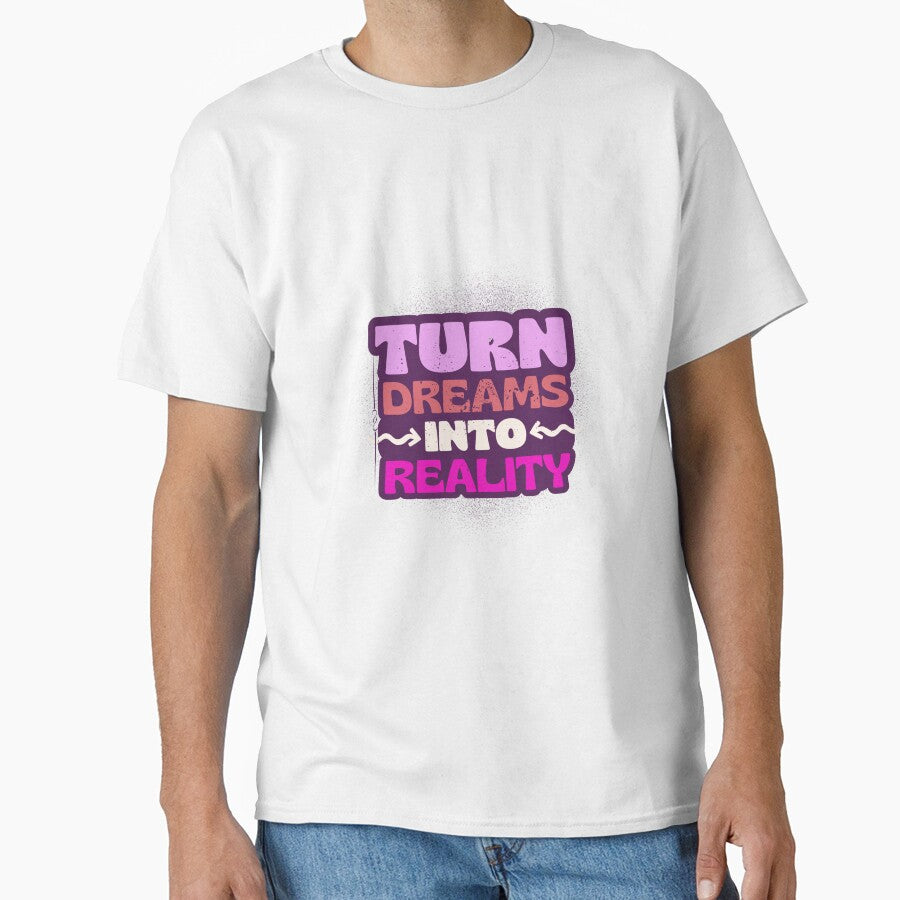 Turn Dreams Into Reality - Inspirational Motivation Quote Design by MR-GOLDEN