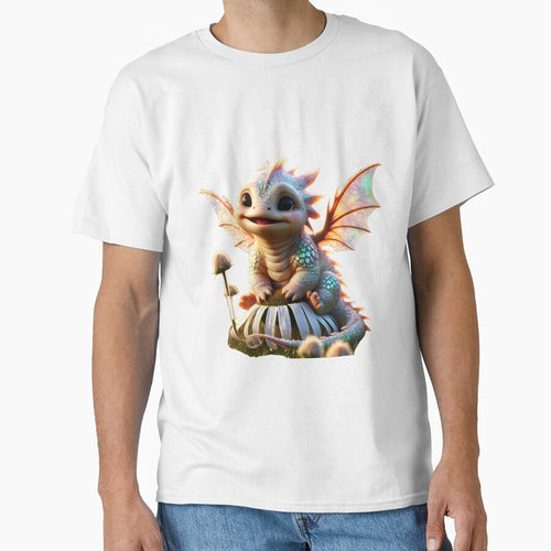 Adorable Baby Dragon with Shimmering Wings by AI-Only Creations