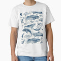 Whales Fantastic Sea Animals Retro Watercolor Pattern by SecretDicer