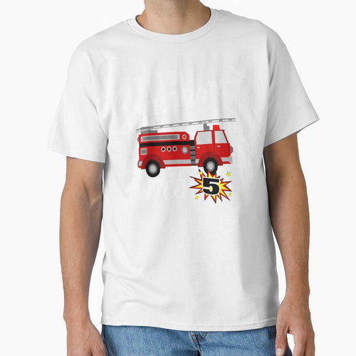 5 Years Old Birthday Design Firetruck GifDesign by drwigglebutts
