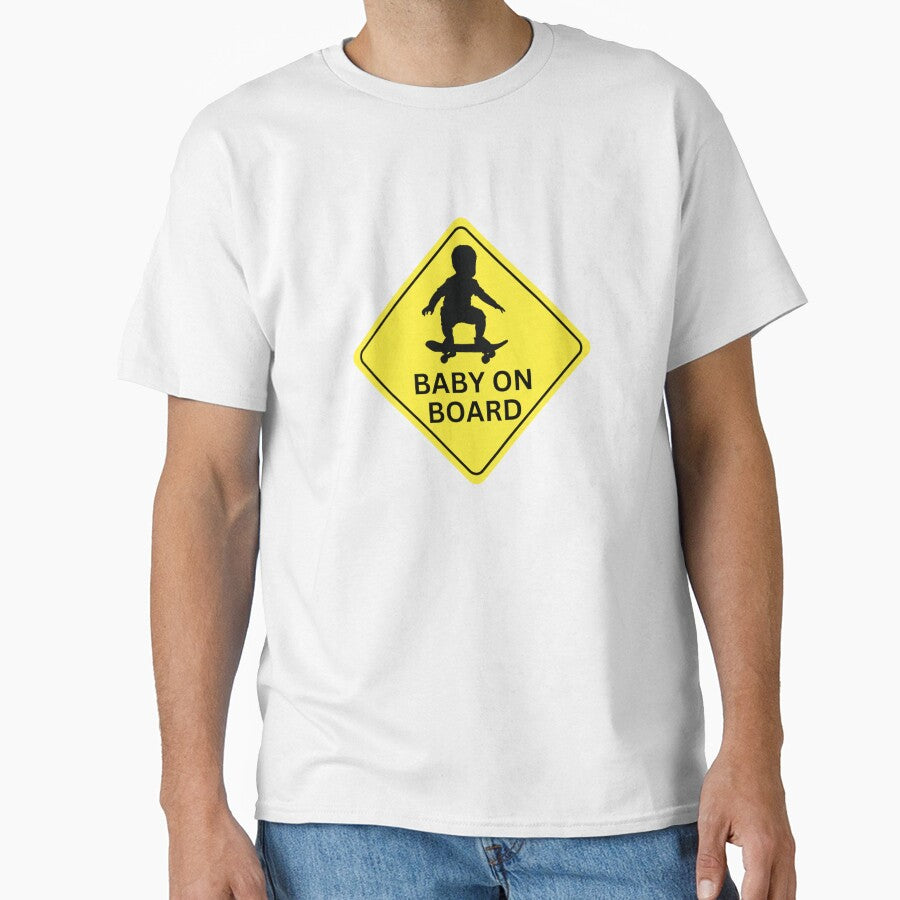 Baby on Board Skateboard Sign by Text2tee