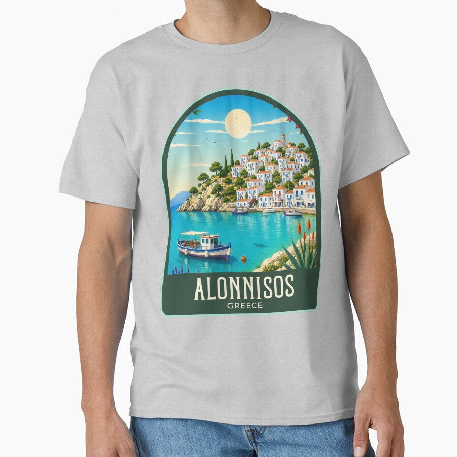 Alonissos Vintage Travel Illustration by HomeLivingCo