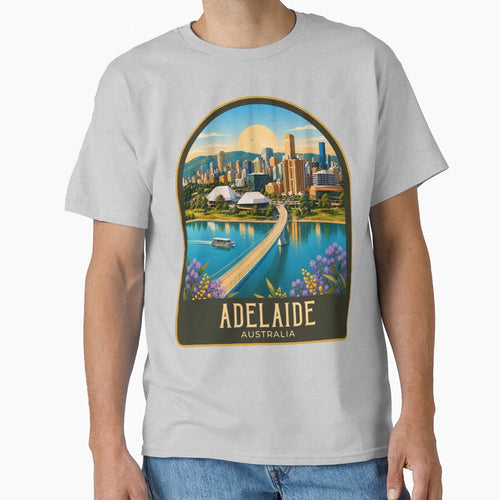 Adelaide Vintage Travel Illustration by HomeLivingCo