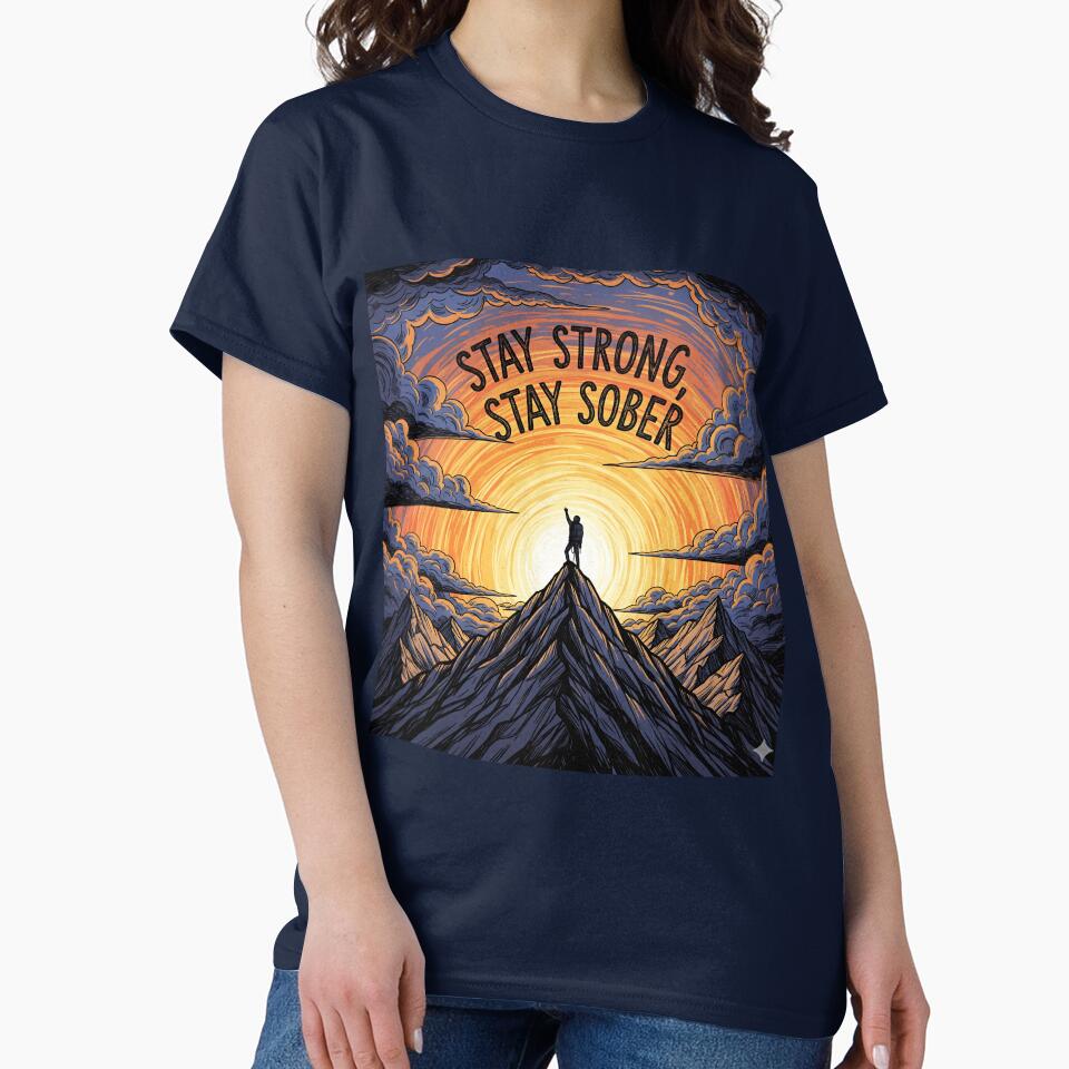 Stay Strong Stay Sober Motivational Quote | SoberSips Inspirational Design by SoberSips