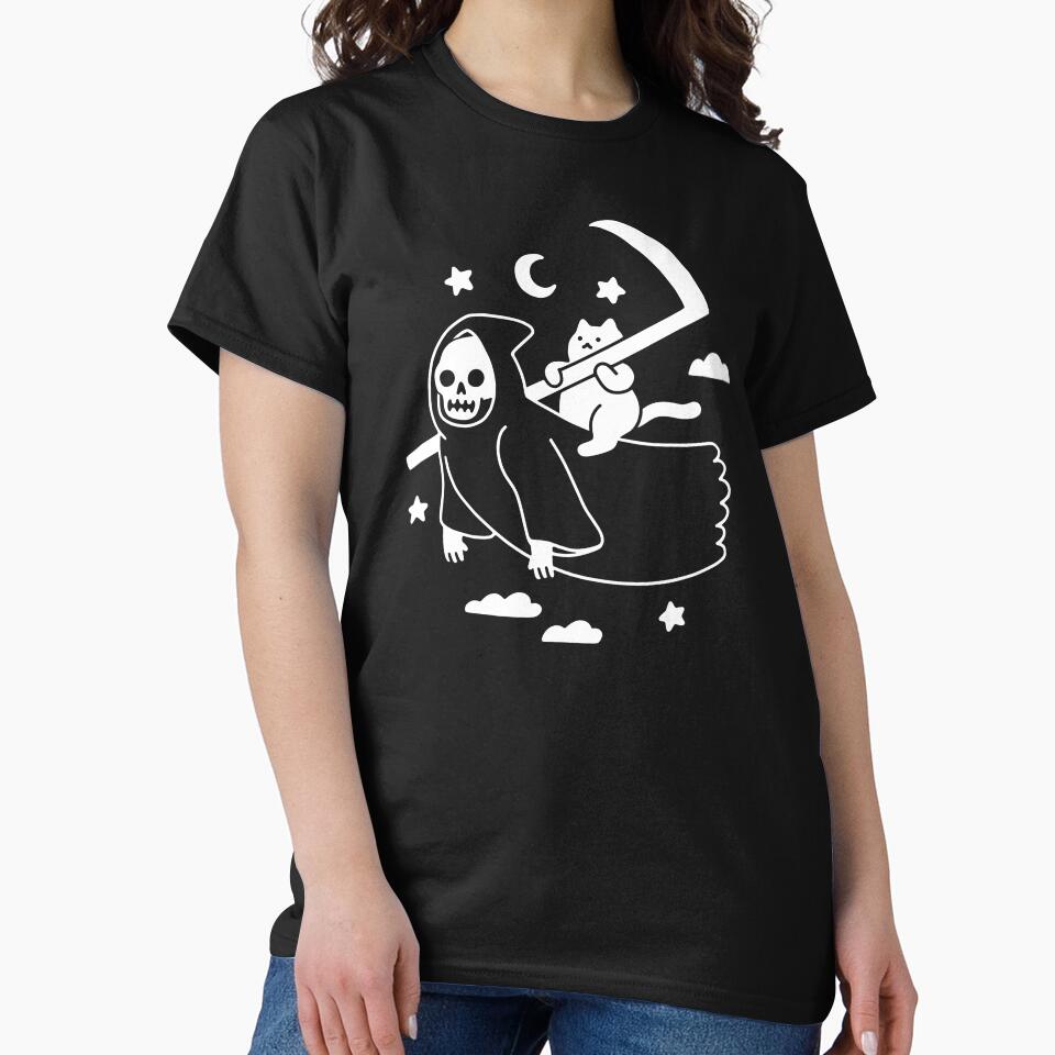 Cat Riding Grim Reaper by obinsun
