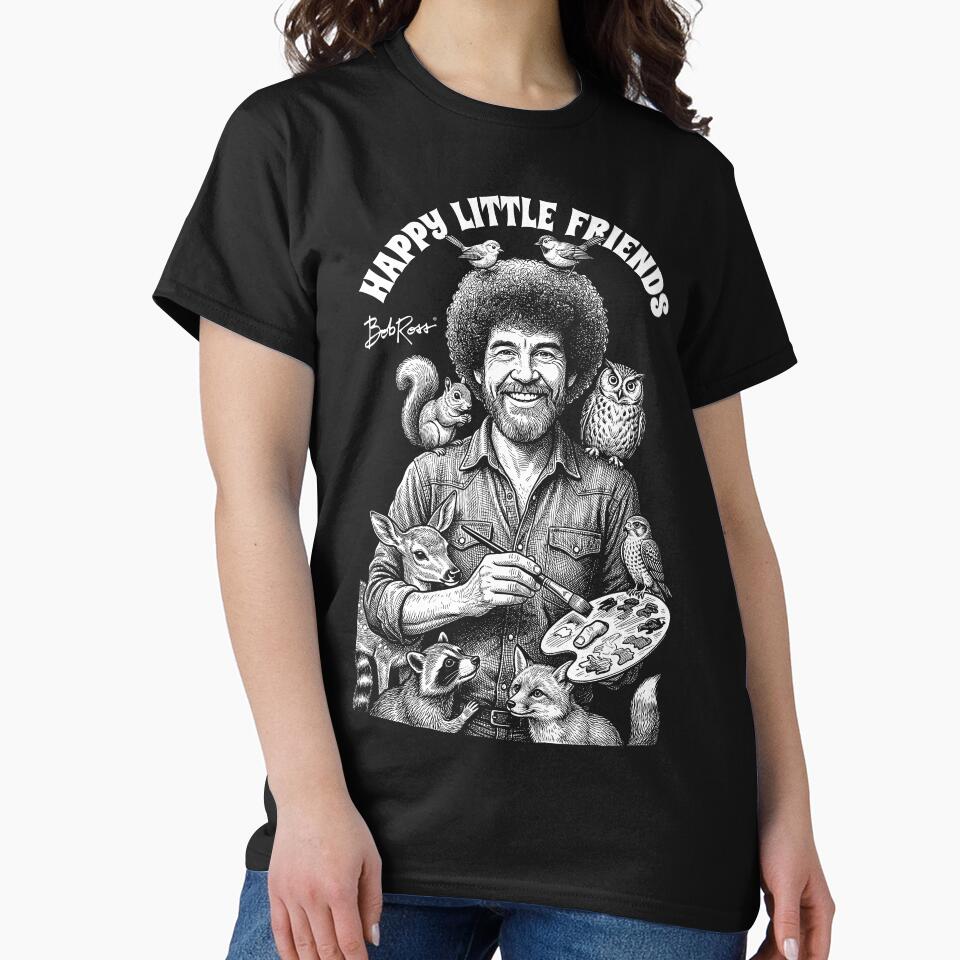 Bob Ross Happy Little Friends Funny Painter Baby Animals by GrandeDuc