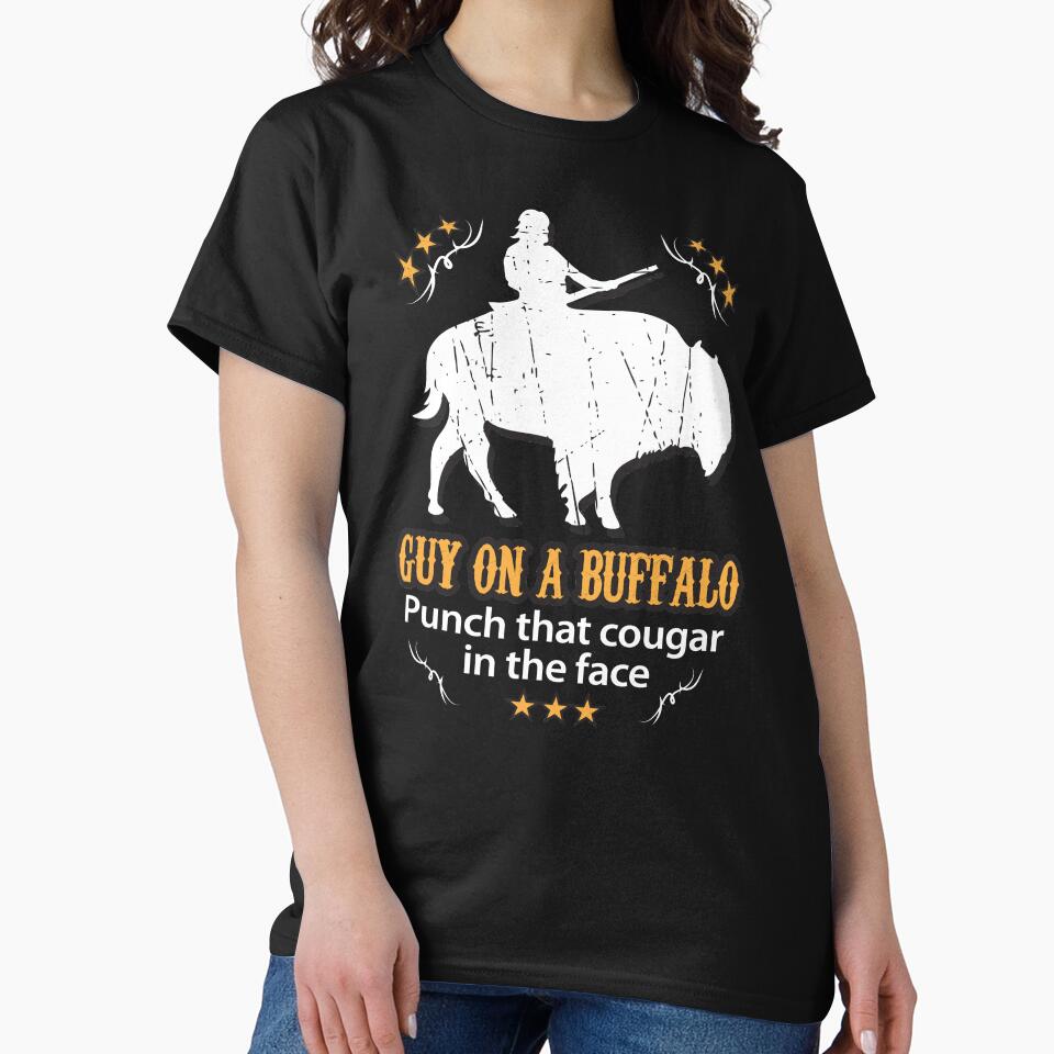 Guy on a Buffalo ~ Punch that Cougar in the Face by abowlofsoda