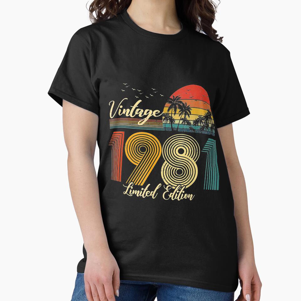 Vintage 1981 39th Birthday Awesome Since 1981 Vintage Retro by addisong338