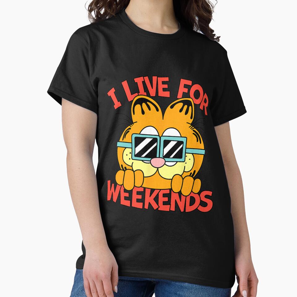 Garfield I Live For The Weekends Funny Cool Quote by sardencourey3