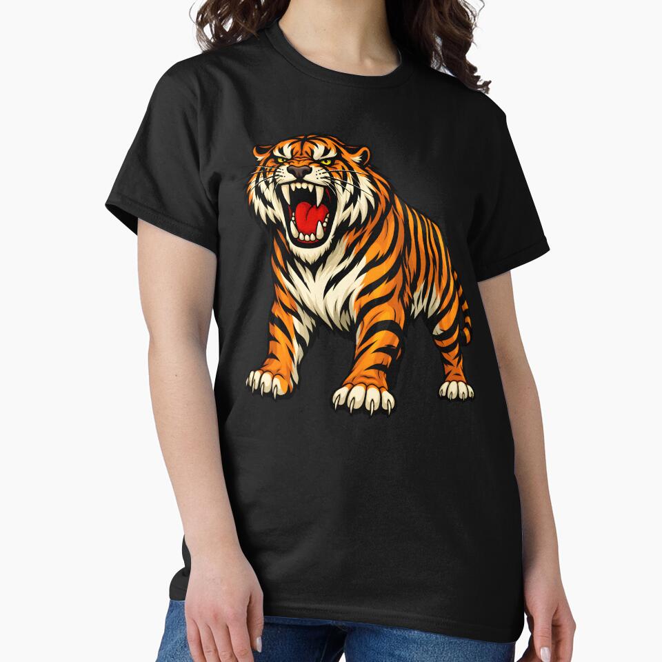 Roaring Tiger – Fierce Big Cat Illustration by ROARSOME DESiGNS
