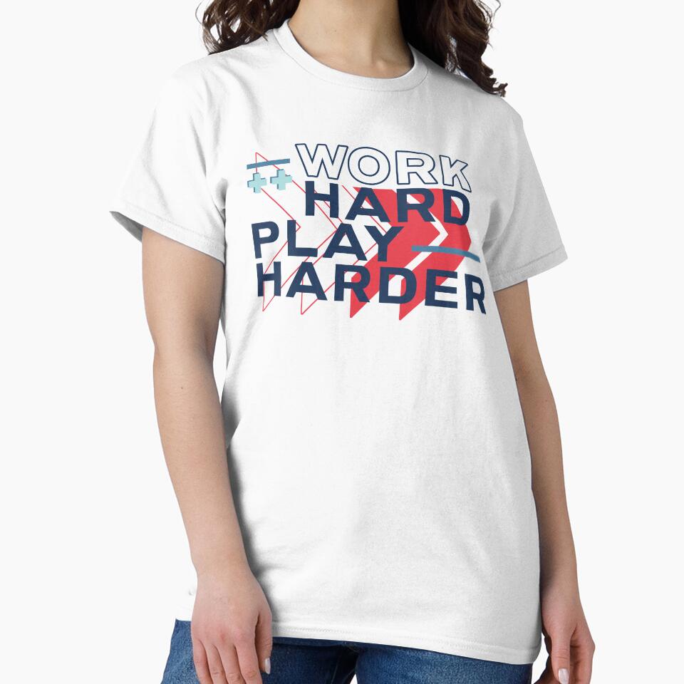 Work Hard Play Harder Motivational Gaming Hustling by wingstar