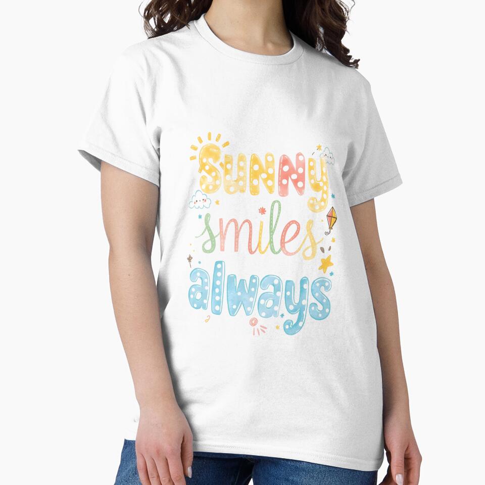 Sunny Smiles Always — Pastel Kids T-Shirt by FestivityFinds