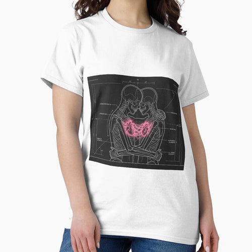 A Hug – Anatomical Embrace Diagram | Minimalist Love Connection Art by InnerwayStudio