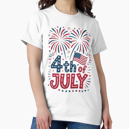 4th of July T-Shirt, Patriotic Tee, American Flag Shirt, Independence Day Shirt, Red White and Blue, USA Tee, Celebration T-Shirt by DeesignEngine
