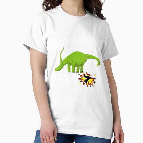 7 Years Old Birthday Design Dinosaur Gift Design by drwigglebutts