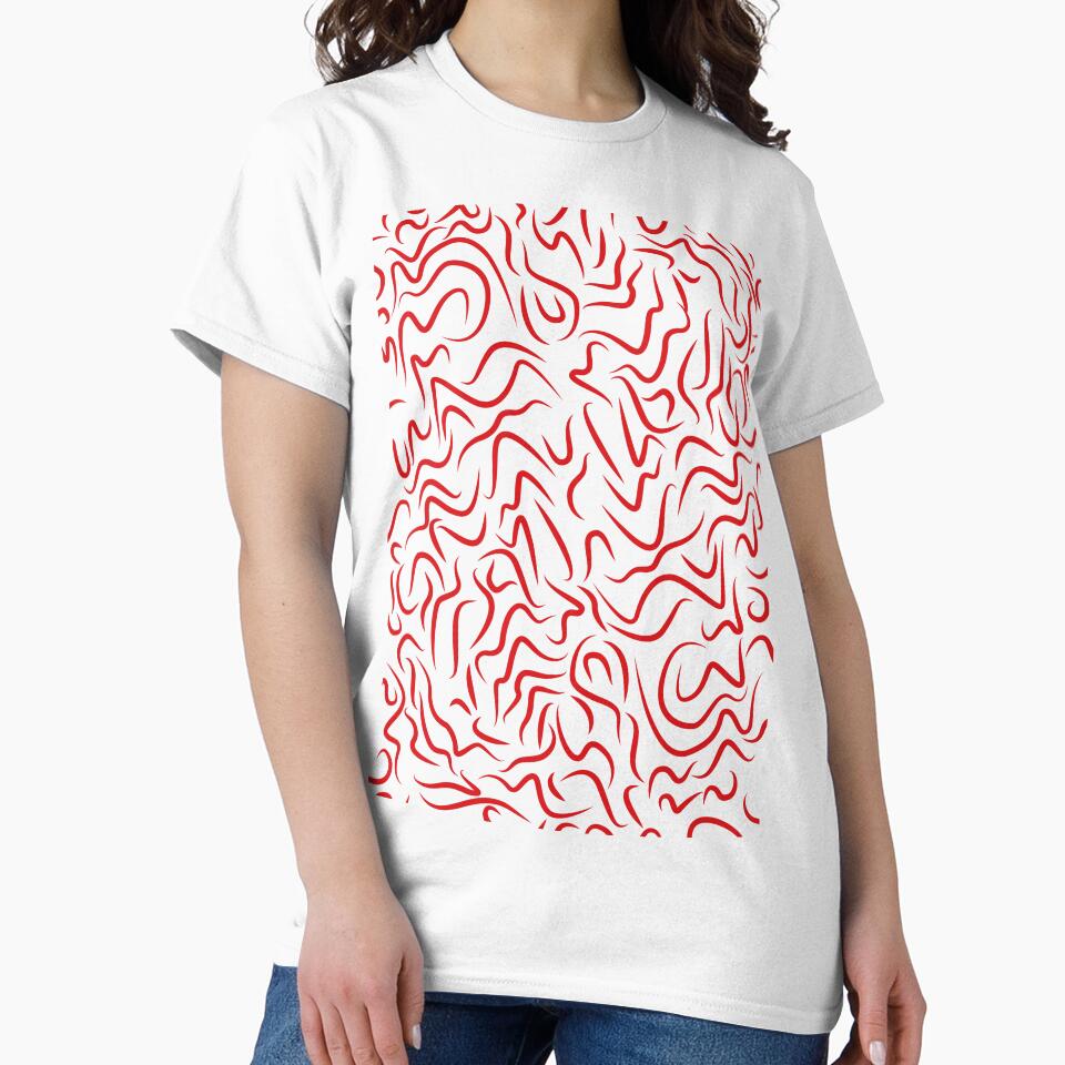 Groovy 70's patter aesthetic red + blue by Ray Sánchez
