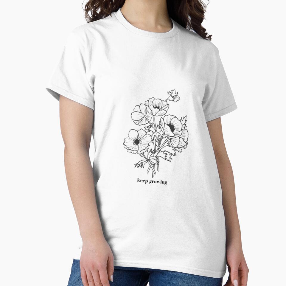 keep growing - Minimalist Wildflower Aesthetic by NovaVesta