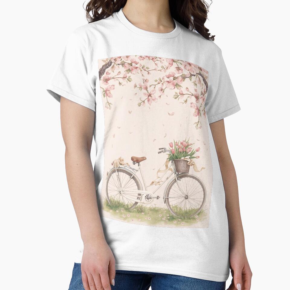 Spring Blossom Bicycle Cottagecore Aesthetic by Deezyned