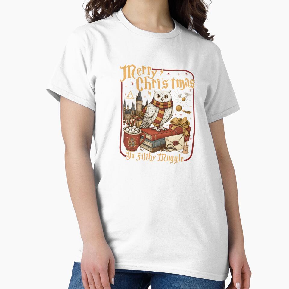 Merry Christmas Ya Filthy, Funny Wizard Christmas Owl, Merry Christmas Ya Filthy Muggle, Christmas Owl Png, Wizard House by ToscaSamShop