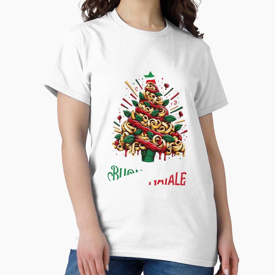 Buon Natale Italian Pasta Christmas Tree Xmas For Men Women by taaddison50