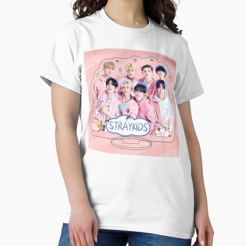 SKZ pink poster You make STRAY KIDS stay kpop cute happy ot8 by Kpop-Noona