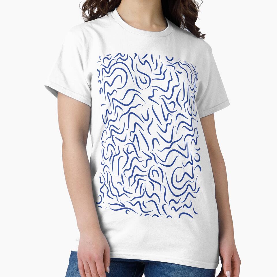 Groovy 70's patter aesthetic Blue + yellow by Ray Sánchez