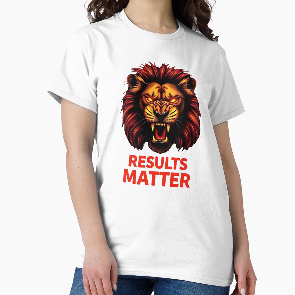 Results Matter - Alpha Lion Success Mindset Quote by Endless7Art