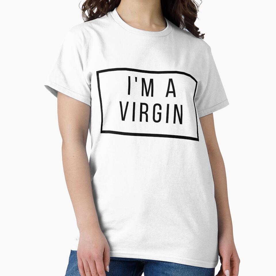I'm a virgin  - funny white lie t shirt party by berenger04