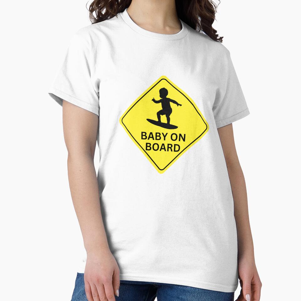 Baby on Board Surfing Sign by Text2tee