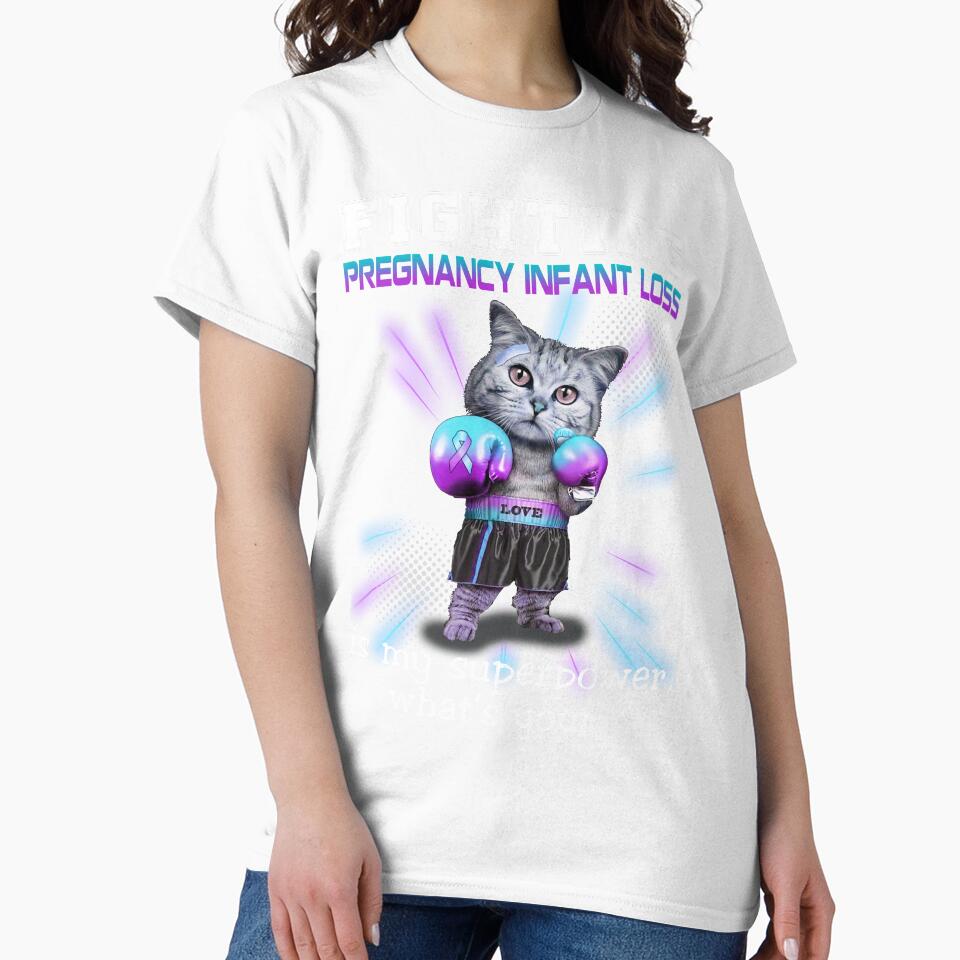 Funny Cat Fighting Pregnancy Infant Loss Is My Superpower What's Your by Kohend