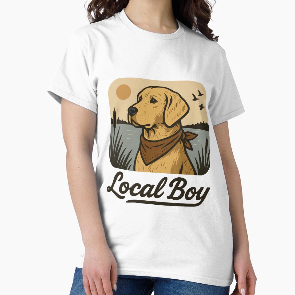 Local Boy - Golden Retriever Labrador Hunting Dog by Lichtisign