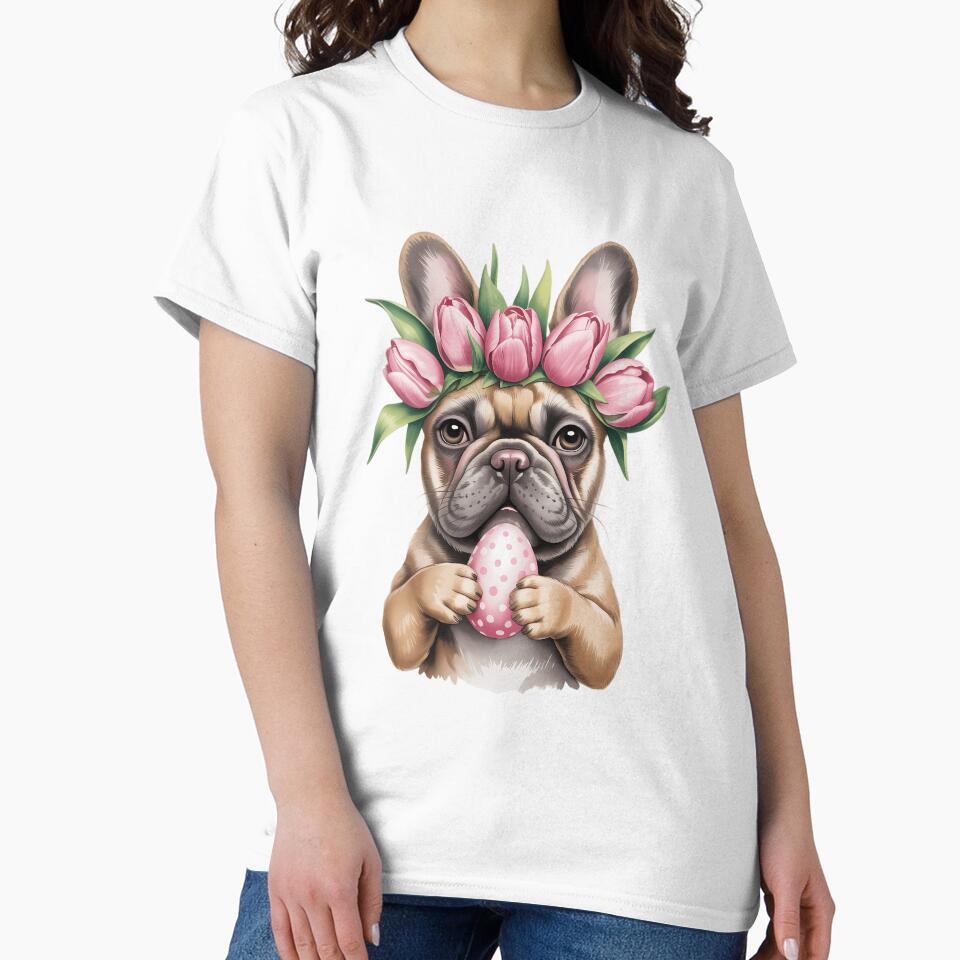 Bunny French Bulldog Dog Happy Easter Day Lover Egg Hunt by TrinaEspinoza