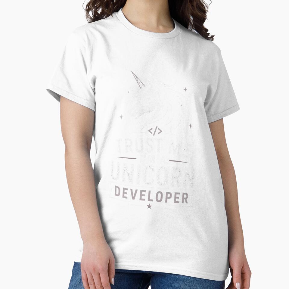 Trust Me, I’m a Unicorn Developer – Funny Dev Design White by CtrlAltLaugh