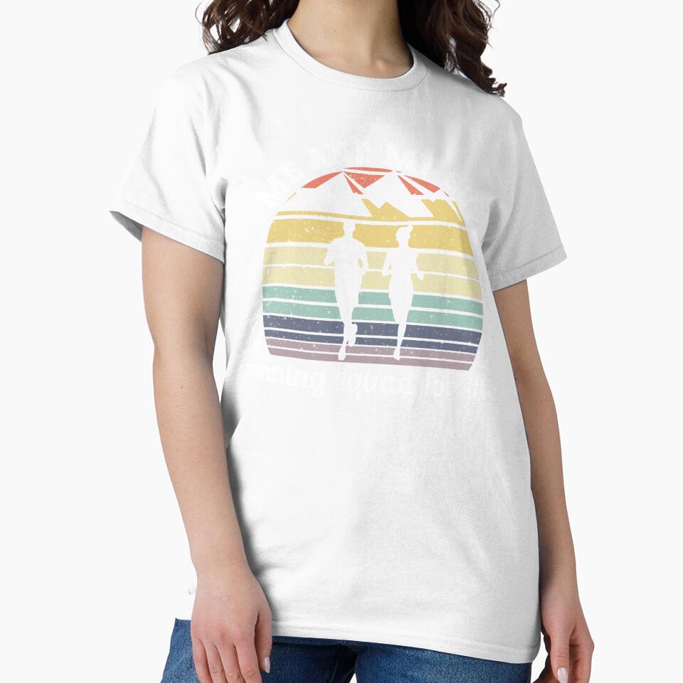 Vintage Sunset Summer Me & My Guy Running Squad Matching Couple - Black by PearlMoonGrapes
