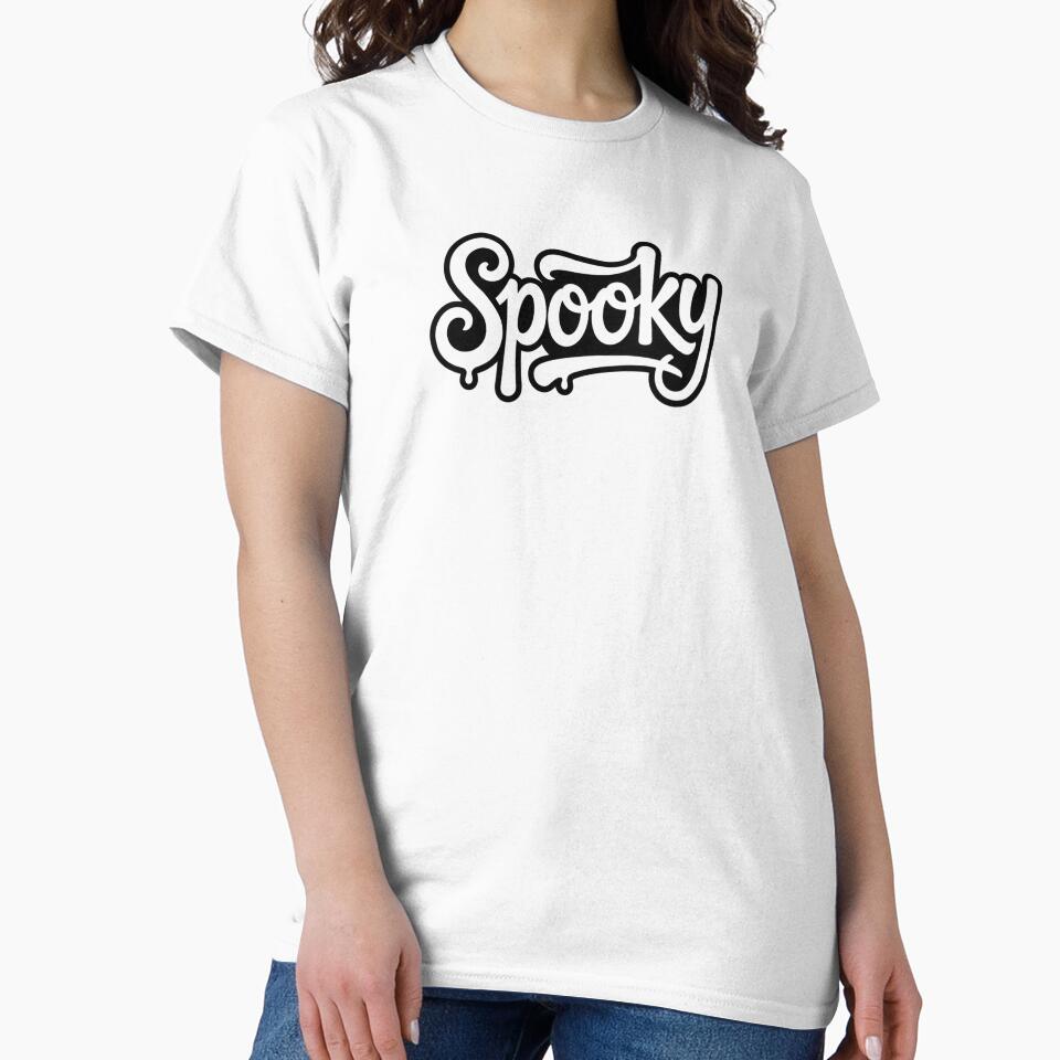 Spooky – Bold Cursive Wordmark with Dripping Details by teevoxx