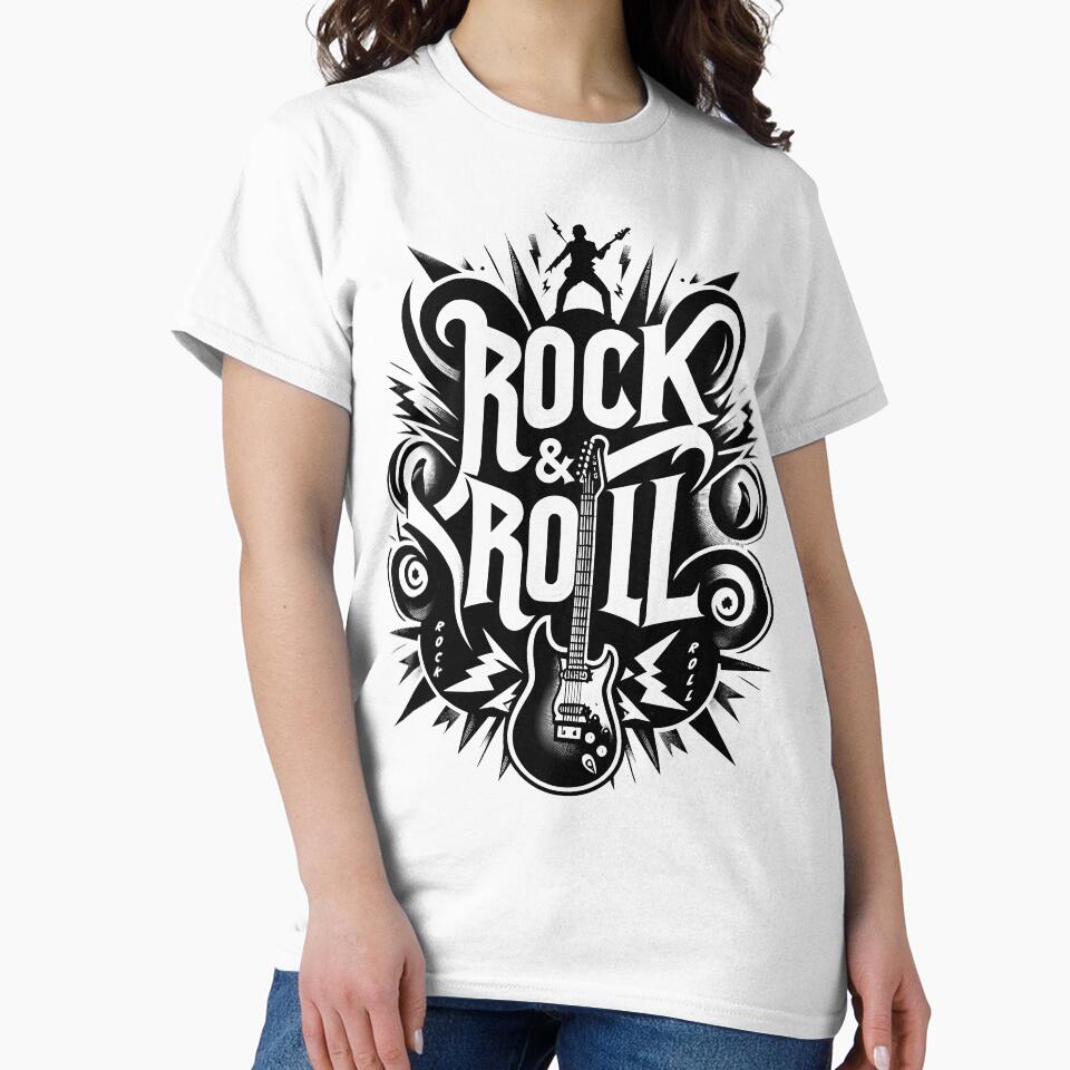 Rock and Roll Concert | Concert tee Black by HeeShirt