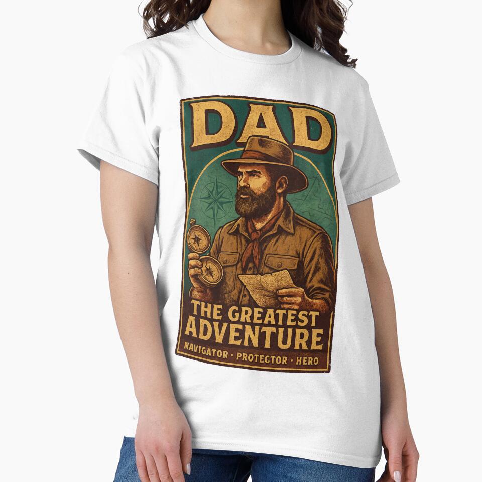 Dad The Greatest Adventure Vintage Fathers Day Gift by MasCorner