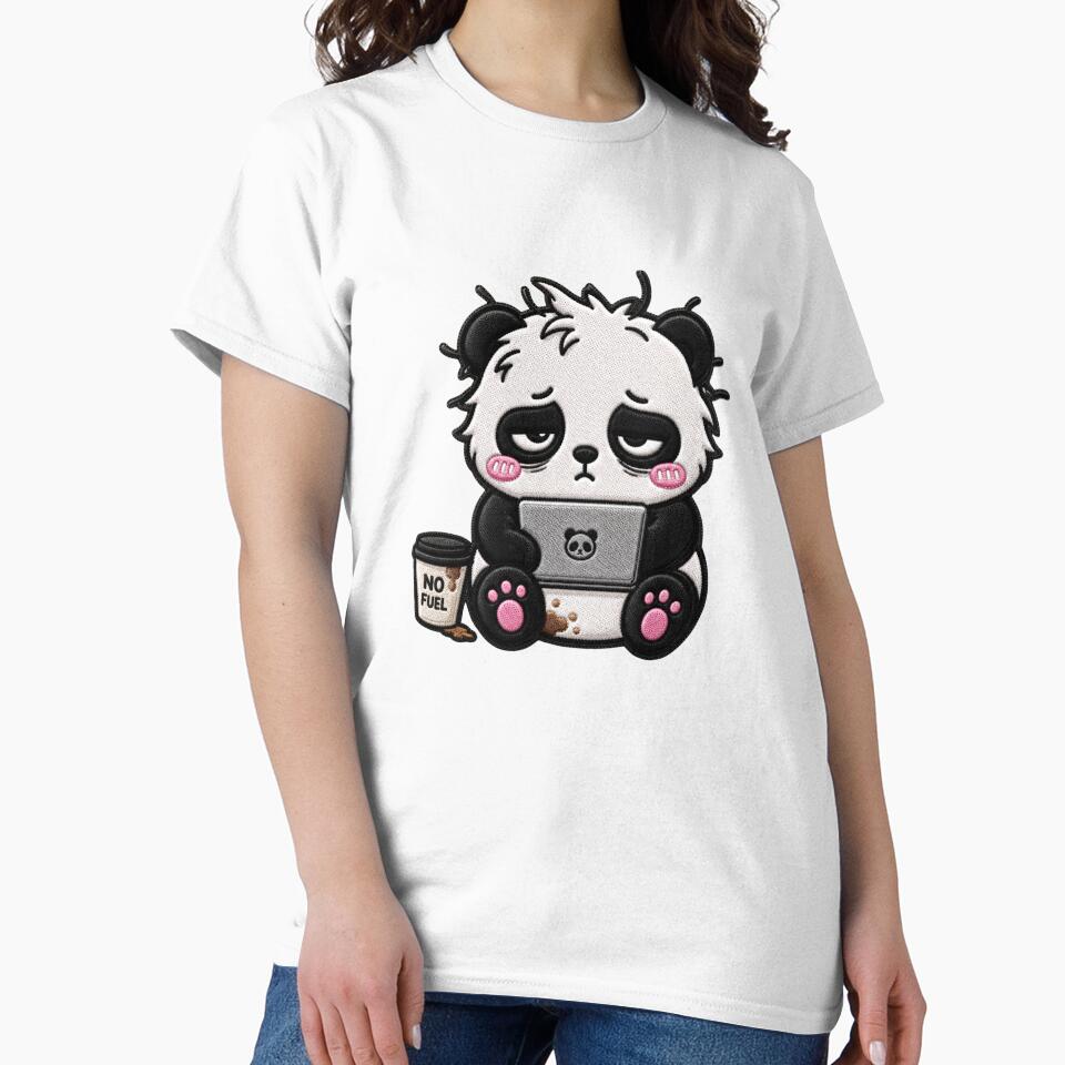 Burnout Panda Embroidery Patch Funny Kawaii by ColorSplash123