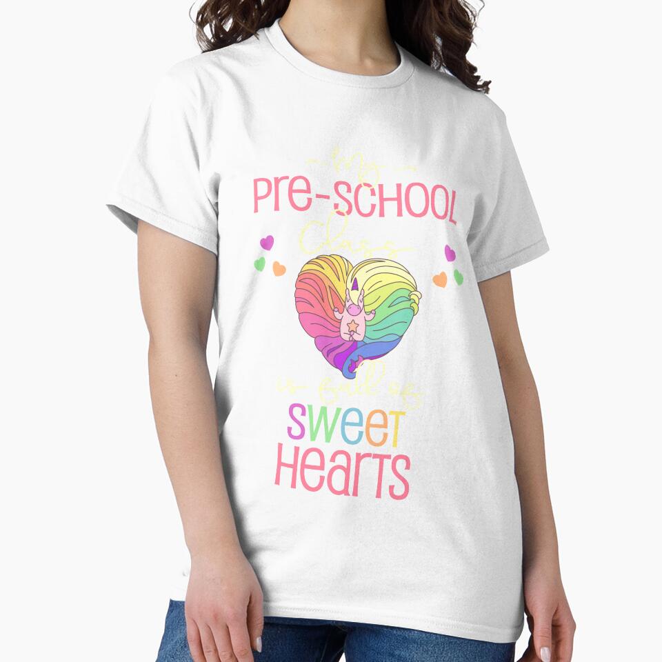 Valentine Class Cute Pre School Teacher Student Unicorn Sweethearts by Sapphire Star