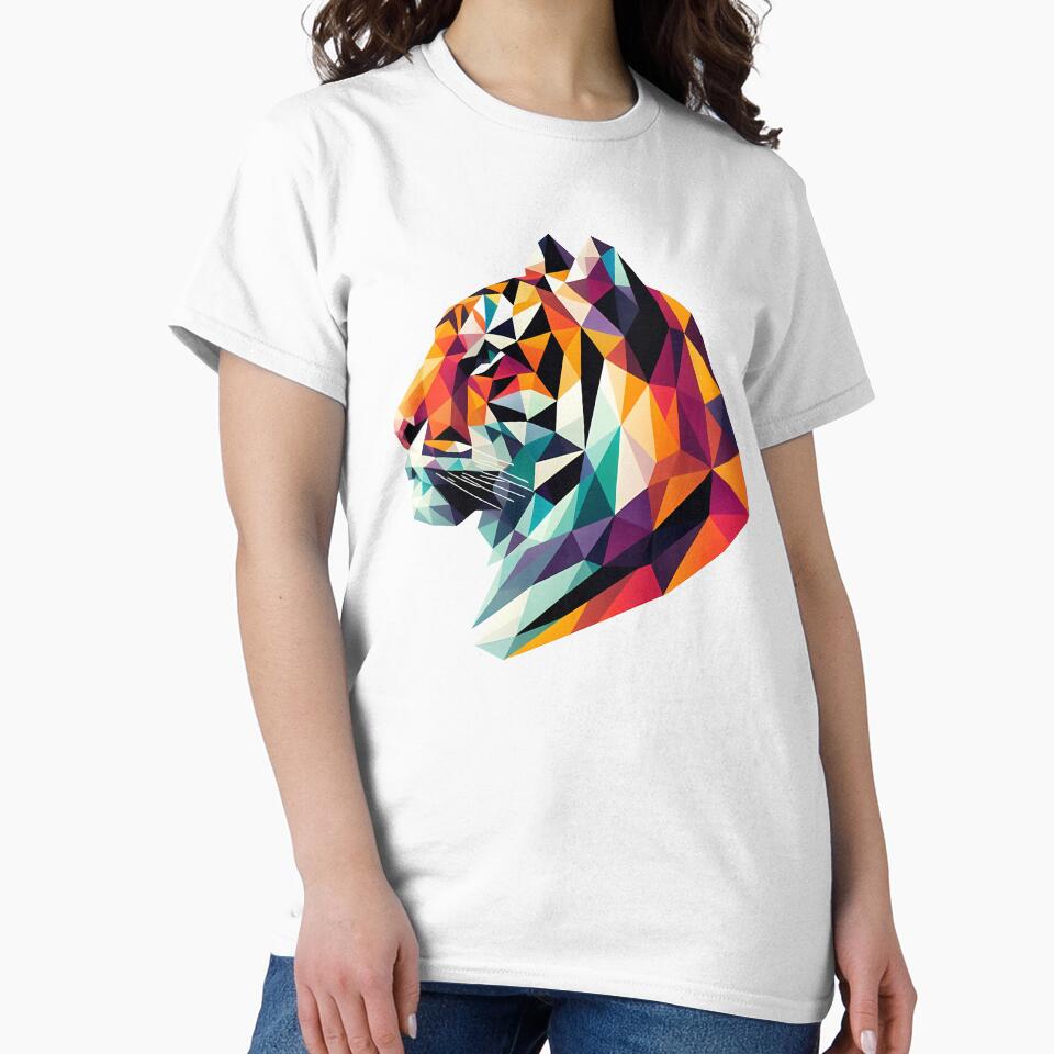 Low Poly Tiger Head Side Profile by ekoprasetioart