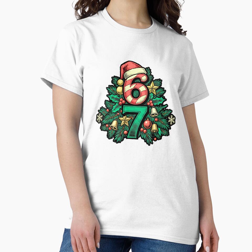 funny six seven holiday candy cane 67 xmas by ArtDesignTp