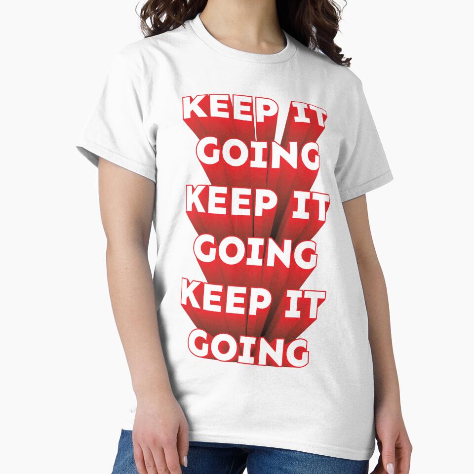 Keep It Going repeated 3D text red white by hockeng