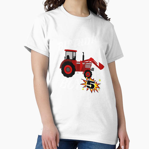 5 Years Old Birthday Design Red Tractor GifDesign by drwigglebutts