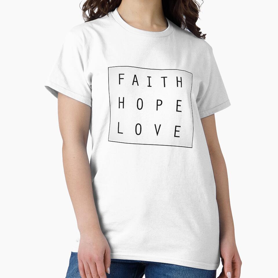 Faith Hope love typography design sticker by vikyky