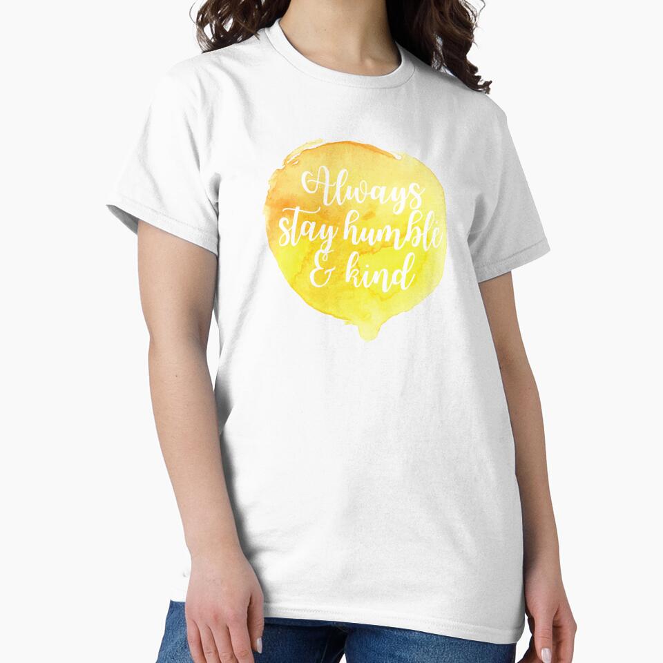 Always Stay Humble and Kind | Yellow Watercolor by KarolinaPaz