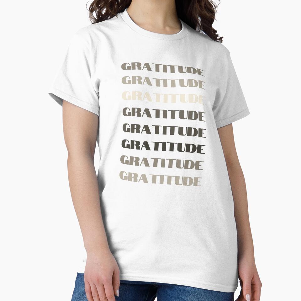 Gratitude Brown Repeating Gradient Word by NinniSilver