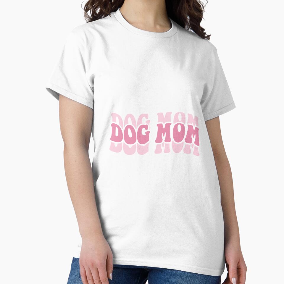 Dog Mom Wave Text Design by DaintiestDesign