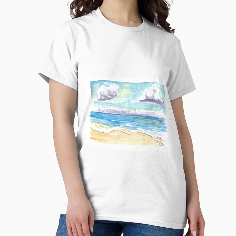 Beach Waves Spray And Caribbean View by artshop77